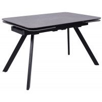 Стол ЛЕОН 1200(1840)*800*760 Камень серый Bayona Grey/Черный матовый