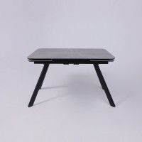 Стол ЛЕОН 1200(1840)*800*760 Камень серый Bayona Grey/Черный матовый купить в Минске