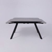 Стол ЛЕОН 1200(1840)*800*760 Камень серый Bayona Grey/Черный матовый купить в Минске