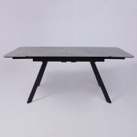 Стол ЛЕОН 1200(1840)*800*760 Камень серый Bayona Grey/Черный матовый купить в Минске