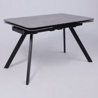 Стол ЛЕОН 1200(1840)*800*760 Камень серый Bayona Grey/Черный матовый купить в Минске