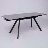 Стол ЛЕОН 1200(1840)*800*760 Камень серый Bayona Grey/Черный матовый купить в Минске
