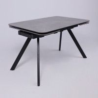 Стол ЛЕОН 1200(1840)*800*760 Камень серый Bayona Grey/Черный матовый купить в Минске