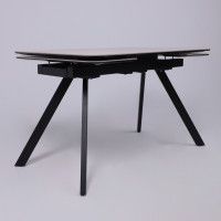 Стол ЛЕОН 1200(1840)*800*760 Камень слоновая кость Bayona Ivory/Черный матовый купить в Минске