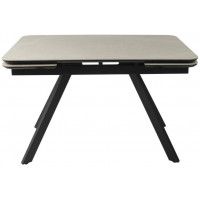 Стол ЛЕОН 1200(1840)*800*750 камень слоновая кость/черный матовый купить в Минске Стол ЛЕОН 1200(1840)*800*750 камень слоновая кость/черный матовый купить в Минске