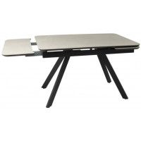 Стол ЛЕОН 1200(1840)*800*750 камень слоновая кость/черный матовый купить в Минске Стол ЛЕОН 1200(1840)*800*750 камень слоновая кость/черный матовый купить в Минске