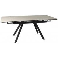 Стол ЛЕОН 1200(1840)*800*750 камень слоновая кость/черный матовый купить в Минске Стол ЛЕОН 1200(1840)*800*750 камень слоновая кость/черный матовый купить в Минске