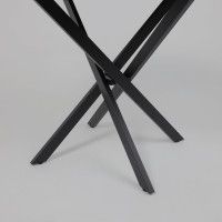 Стол МЕХИКО D950 камень белый / черный матовый Стол МЕХИКО D950 камень белый / черный матовый