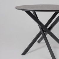 Стол МЕХИКО D950 камень черный / черный матовый Стол МЕХИКО D950 камень черный / черный матовый