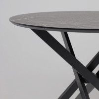 Стол МЕХИКО D950 камень черный / черный матовый Стол МЕХИКО D950 камень черный / черный матовый