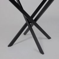 Стол МЕХИКО D950 мрамор белый / черный матовый