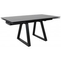 Стол МОНАКО NEW 1600(2240)*900 камень черный Greys Black/черный матовый (квадро)