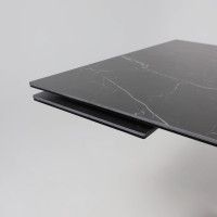 Стол МОНАКО NEW 1600(2240)*900 камень черный Greys Black/черный матовый (квадро) Стол МОНАКО NEW 1600(2240)*900 камень черный Greys Black/черный матовый (квадро)
