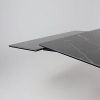Стол МОНАКО NEW 1600(2240)*900 камень черный Greys Black/черный матовый (квадро) Стол МОНАКО NEW 1600(2240)*900 камень черный Greys Black/черный матовый (квадро)