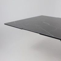 Стол МОНАКО NEW 1600(2240)*900 камень черный Greys Black/черный матовый (квадро) Стол МОНАКО NEW 1600(2240)*900 камень черный Greys Black/черный матовый (квадро)