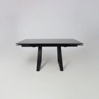 Стол МОНАКО NEW 1600(2240)*900 камень черный Greys Black/черный матовый (квадро) Стол МОНАКО NEW 1600(2240)*900 камень черный Greys Black/черный матовый (квадро)