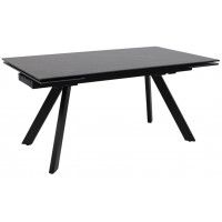 Стол МОНАКО NEW 1600(2240)*900 камень черный Greys Black/черный матовый