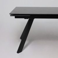 Стол МОНАКО NEW 1600(2240)*900 камень черный Greys Black/черный матовый Стол МОНАКО NEW 1600(2240)*900 камень черный Greys Black/черный матовый