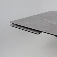 Стол МОНАКО NEW 1600(2240)*900 камень серый Greys Grey/черный матовый