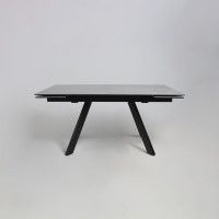 Стол МОНАКО NEW 1600(2240)*900 камень серый Greys Grey/черный матовый