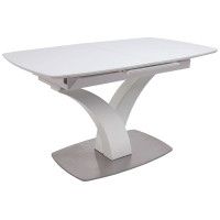 Стол НОТР ДАМ MODERNE 1400(1800)*850 белый/белый муар