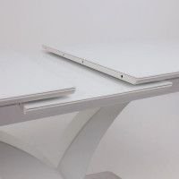 Стол НОТР ДАМ MODERNE 1400(1800)*850 белый/белый муар купить в Минске