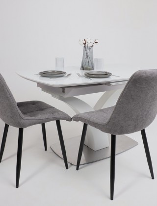 Стол НОТР ДАМ MODERNE 1400(1800)*850 белый/белый муар купить в Минске