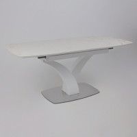 Стол НОТР ДАМ MODERNE 1400(1800)*850 камень белый Calacata vagli/белый муар купить в Минске