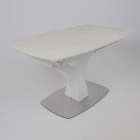 Стол НОТР ДАМ MODERNE 1400(1800)*850 камень белый Calacata vagli/белый муар купить в Минске