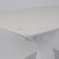 Стол НОТР ДАМ MODERNE 1400(1800)*850 камень белый Calacata vagli/белый муар купить в Минске