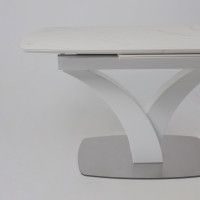 Стол НОТР ДАМ MODERNE 1400(1800)*850 камень белый Calacata vagli/белый муар купить в Минске