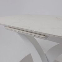 Стол НОТР ДАМ MODERNE 1400(1800)*850 камень белый Calacata vagli/белый муар купить в Минске