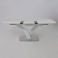 Стол НОТР ДАМ MODERNE 1400(1800)*850 камень белый Calacata vagli/белый муар купить в Минске