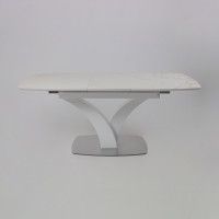 Стол НОТР ДАМ MODERNE 1400(1800)*850 камень белый Calacata vagli/белый муар купить в Минске