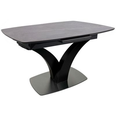 Стол НОТР ДАМ MODERNE 1400(1800)*850 камень серый Greys Grey/черный матовый купить в Минске
