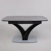 Стол НОТР ДАМ MODERNE 1400(1800)*850 камень серый Greys Grey/черный матовый купить в Минске