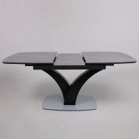 Стол НОТР ДАМ MODERNE 1400(1800)*850 камень серый Greys Grey/черный матовый купить в Минске