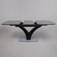 Стол НОТР ДАМ MODERNE 1400(1800)*850 камень серый Greys Grey/черный матовый купить в Минске