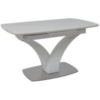 Стол НОТР ДАМ MODERNE 1400(1800)*850 камень светло-серый Greys Snow/белый муар