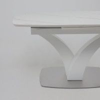 Стол НОТР ДАМ MODERNE 1400(1800)*850 камень светло-серый Greys Snow/белый муар купить в Минске