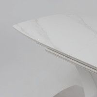 Стол НОТР ДАМ MODERNE 1400(1800)*850 камень светло-серый Greys Snow/белый муар купить в Минске