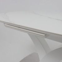 Стол НОТР ДАМ MODERNE 1400(1800)*850 камень светло-серый Greys Snow/белый муар купить в Минске