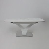 Стол НОТР ДАМ MODERNE 1400(1800)*850 камень светло-серый Greys Snow/белый муар купить в Минске