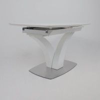 Стол НОТР ДАМ MODERNE 1400(1800)*850 камень светло-серый Greys Snow/белый муар купить в Минске