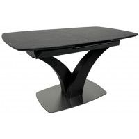 Стол НОТР ДАМ MODERNE 1400(1800)*850 камень черный Greys Black /черный матовый