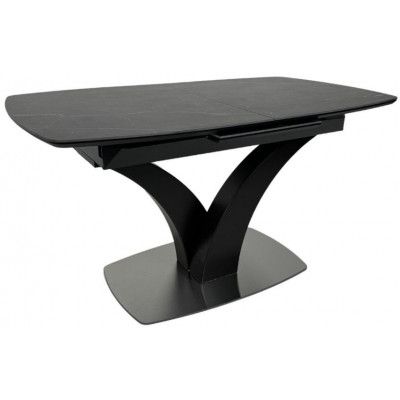 Стол НОТР ДАМ MODERNE 1400(1800)*850 камень черный Greys Black /черный матовый купить в Минске