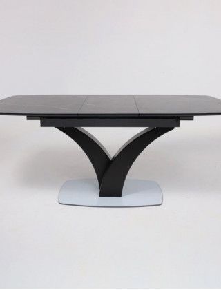 Стол НОТР ДАМ MODERNE 1400(1800)*850 камень черный Greys Black /черный матовый купить в Минске