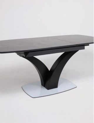 Стол НОТР ДАМ MODERNE 1400(1800)*850 камень черный Greys Black /черный матовый купить в Минске