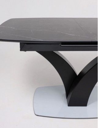 Стол НОТР ДАМ MODERNE 1400(1800)*850 камень черный Greys Black /черный матовый купить в Минске