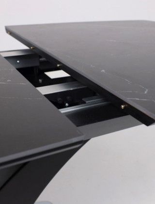 Стол НОТР ДАМ MODERNE 1400(1800)*850 камень черный Greys Black /черный матовый купить в Минске